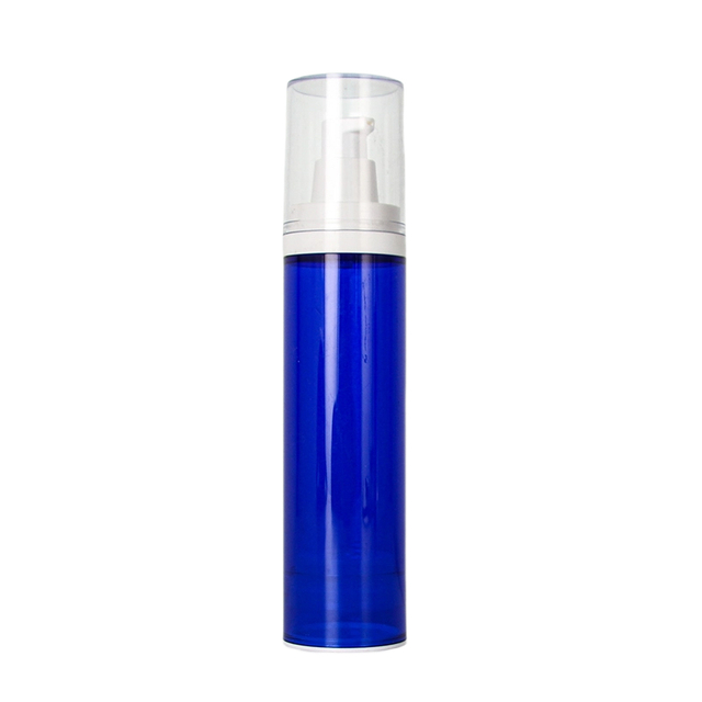 Bouteille de lotion en plastique de massage bleu pour le voyage