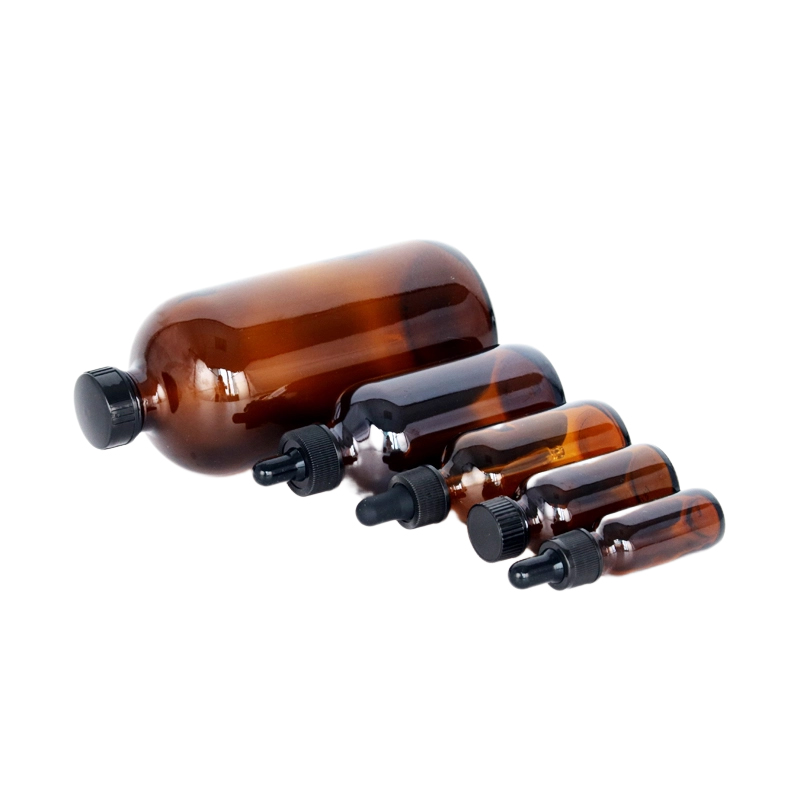 Bouteille d'huile essentielle en verre ambré de 100 ml pour un usage quotidien