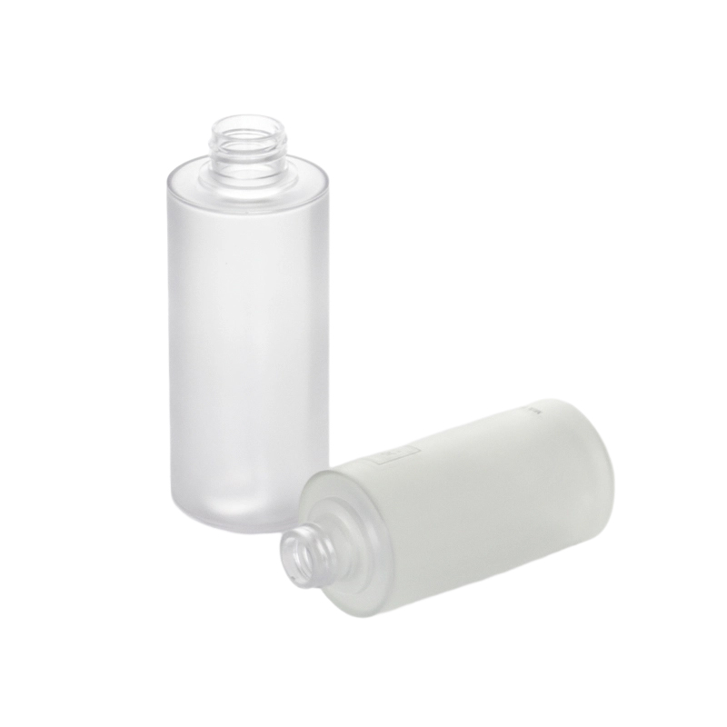 Flacon de lotion en plastique transparent avec bouchon pulvérisateur