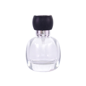 Bouteille en verre de parfum de luxe de 20 ml avec capuchon noir