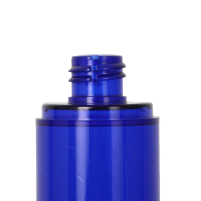 Bouteille de lotion en plastique de massage bleu pour le voyage