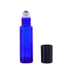 Bouteille d'huile essentielle en verre bleu de 15 ml pour les cosmétiques