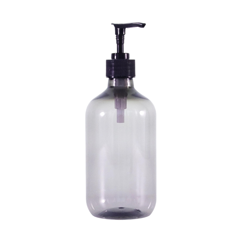 Bouteille de lotion en plastique de couleur transparente