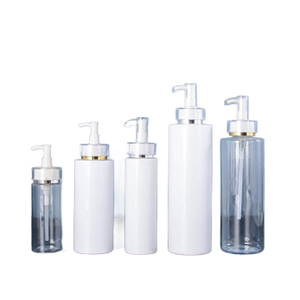 Plastique PET de luxe 150 ml 250 ml 300 ml 400 ml 500 ml shampooing rechargeable lotion pour le corps bouteille en plastique avec pompe