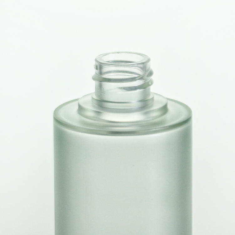 Ensemble de bouteilles de pompe de lotion compte-gouttes de sérum PET vert semi-transparent givré en gros