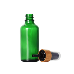 Contenants de bouteilles de lotion en verre de 16 oz avec bambou