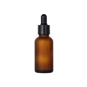Bouteille d'huile essentielle en verre ambré givré de 10 ml pour les soins de la peau 