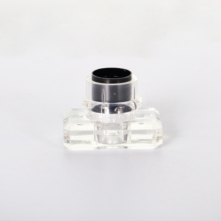 Flacon de parfum rectangle 30 ml 50 ml avec couvercle noir flacon de parfum à fond épais aspect luxe