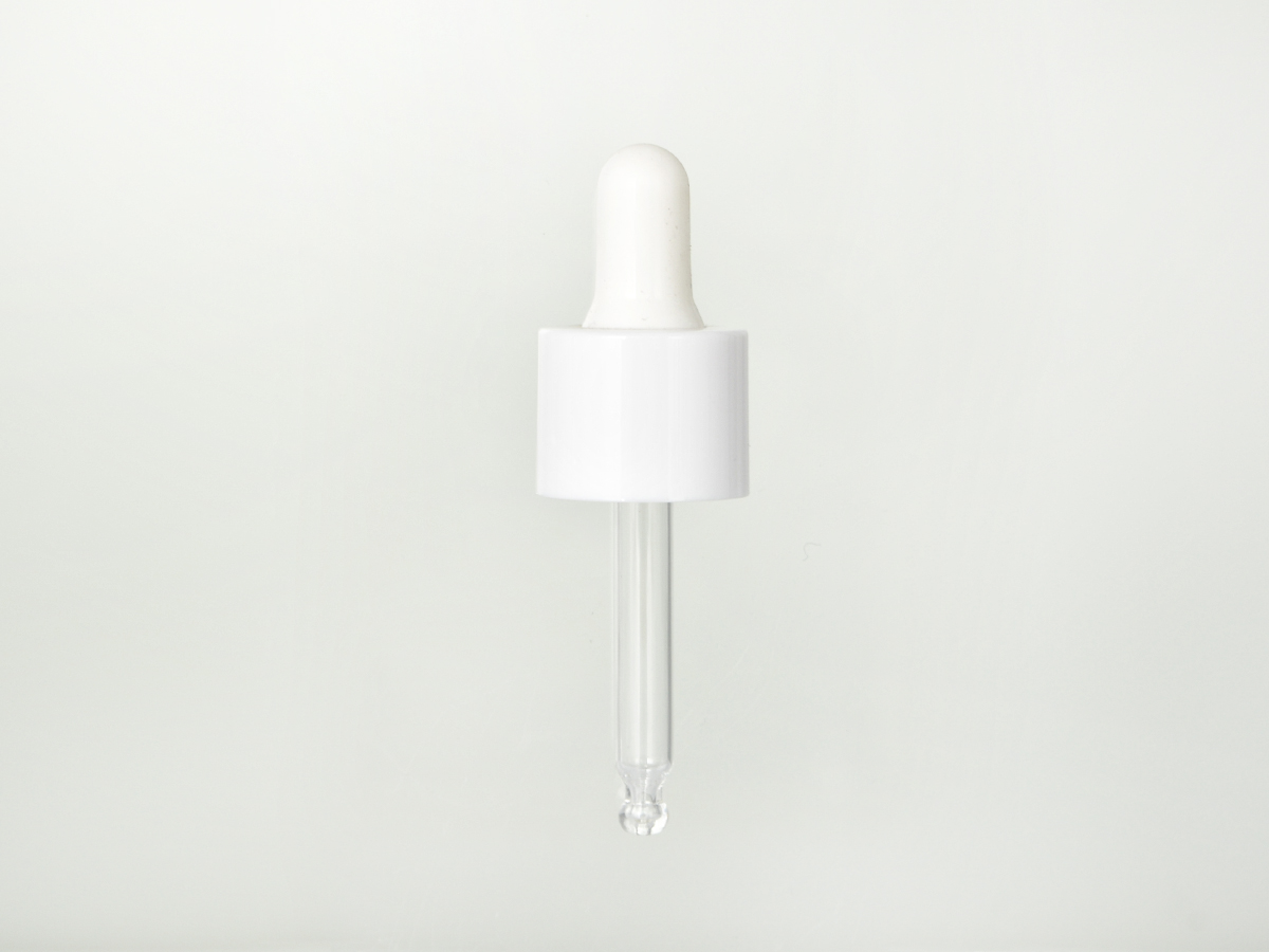 Flacon de lotion en verre rond blanc avec pompe et pot blanc
