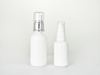 Bouteilles rondes en verre de lotion blanche Boston