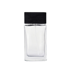 Bouteille en verre de parfum carrée portable