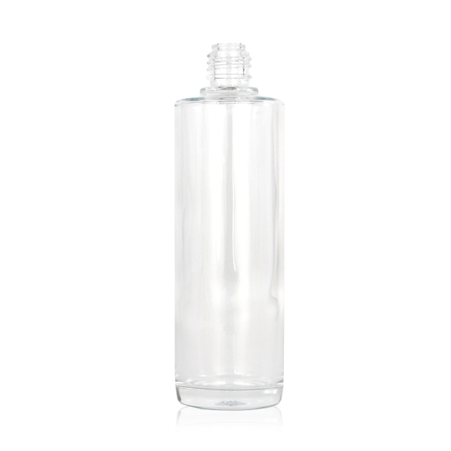 Flacon de toner en verre transparent de 200 ml avec couvercle à vis doré