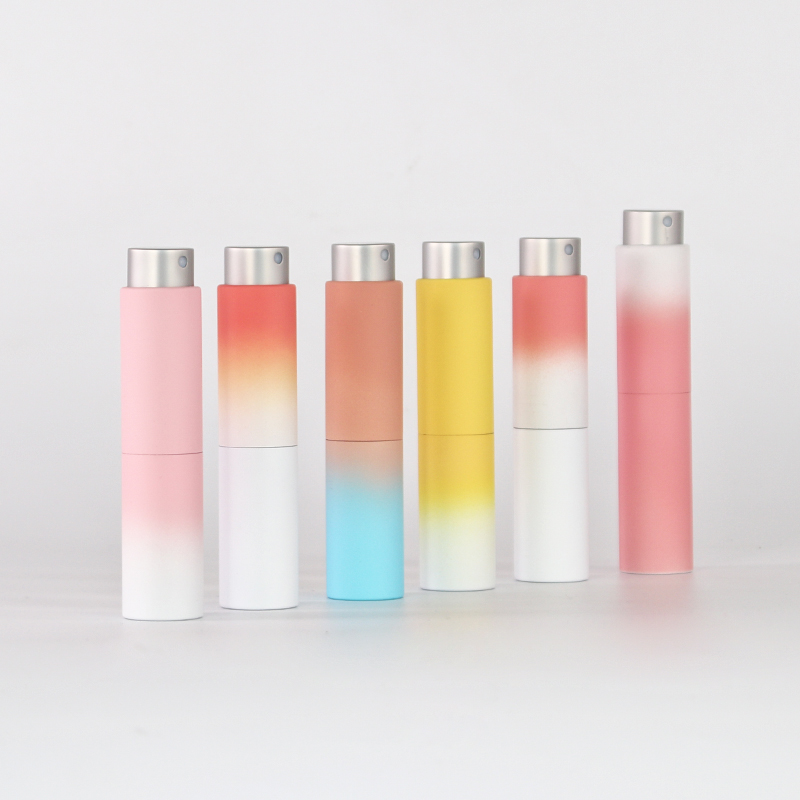 Atomiseur de parfum coloré de 10 ml avec design torsadé