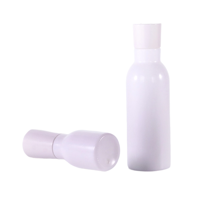 Bouteille de lotion en verre blanc opale de 150 ml